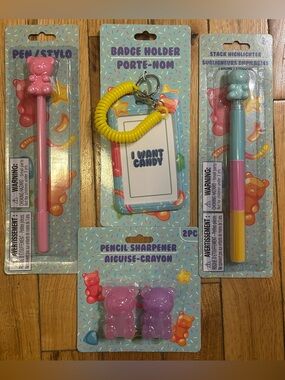 Cute Gummy Bear office/ school supplies NEW